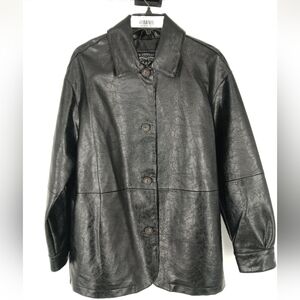 Levi Women's Faux Leather Relaxed Vintage Look Blazer 150$ retail